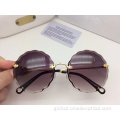 Classic Round Sunglasses High quality Rimless Round Sunglasses For Women Supplier